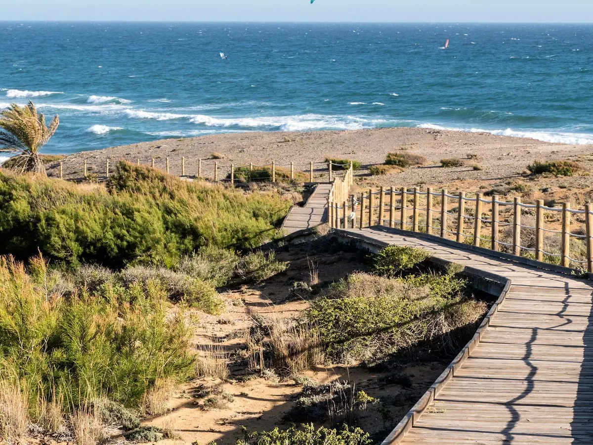 Boardwalk through the dunes at Calblanque